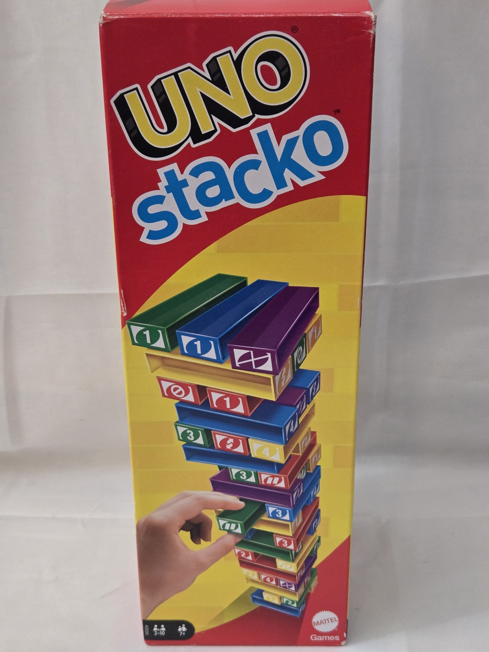 UNO Stacko Mattel 43535 Stacking Block Game NEW Open Box 45 Blocks Sealed